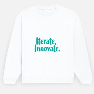 Unisex Cotton Sweatshirt-'Iterate,Innovate'