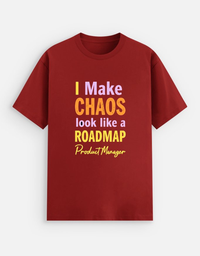 Unisex Cotton Stretch T-shirt for Product Managers-"I Make CHAOS look like a ROADMAP" - Image 3