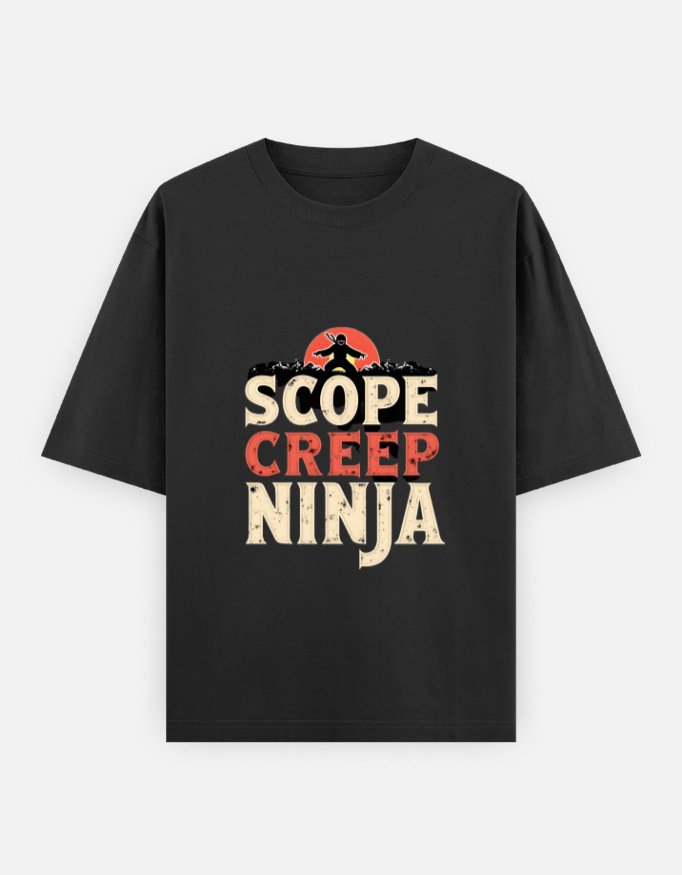 Unisex Oversized Classic Cotton T-Shirt for Product Managers - "Scope Creep Ninja" - Image 9
