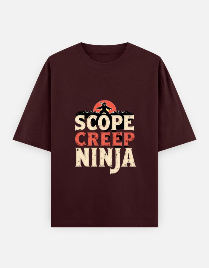 Unisex Oversized Classic Cotton T-Shirt for Product Managers - "Scope Creep Ninja"