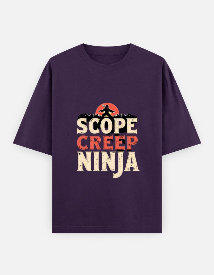 Unisex Oversized Classic Cotton T-Shirt for Product Managers - "Scope Creep Ninja" - Image 4