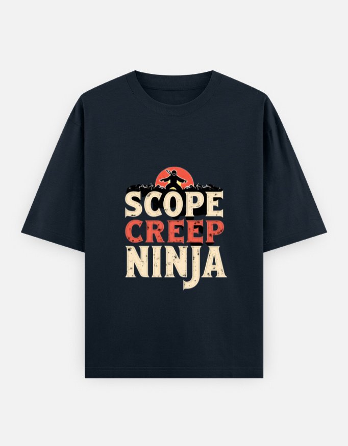 Unisex Oversized Classic Cotton T-Shirt for Product Managers - "Scope Creep Ninja" - Image 8