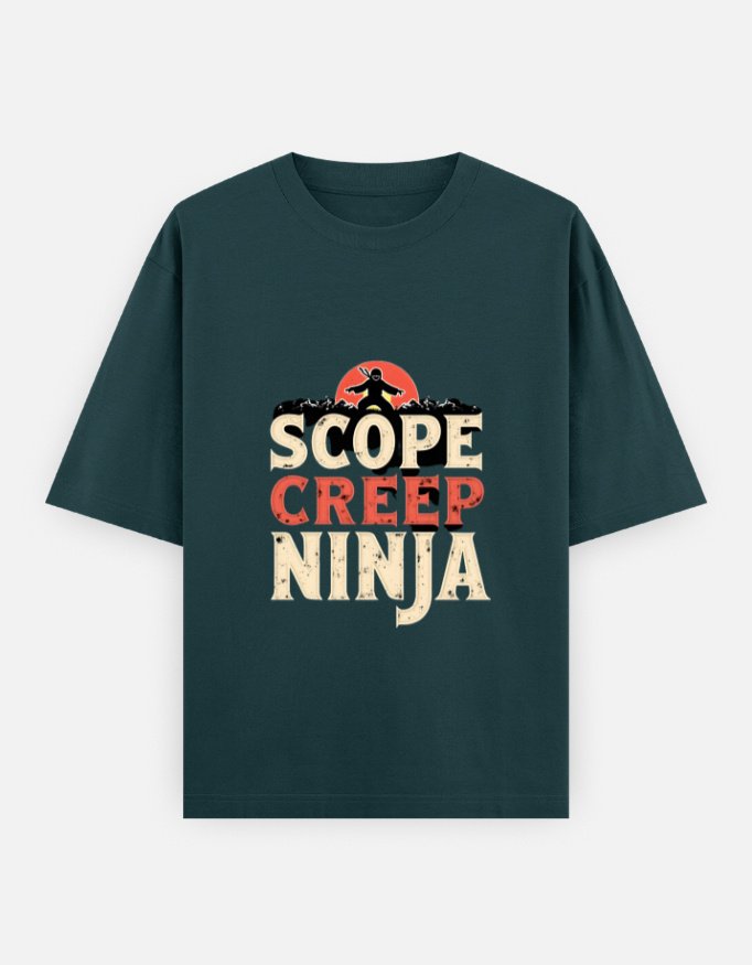 Unisex Oversized Classic Cotton T-Shirt for Product Managers - "Scope Creep Ninja" - Image 3