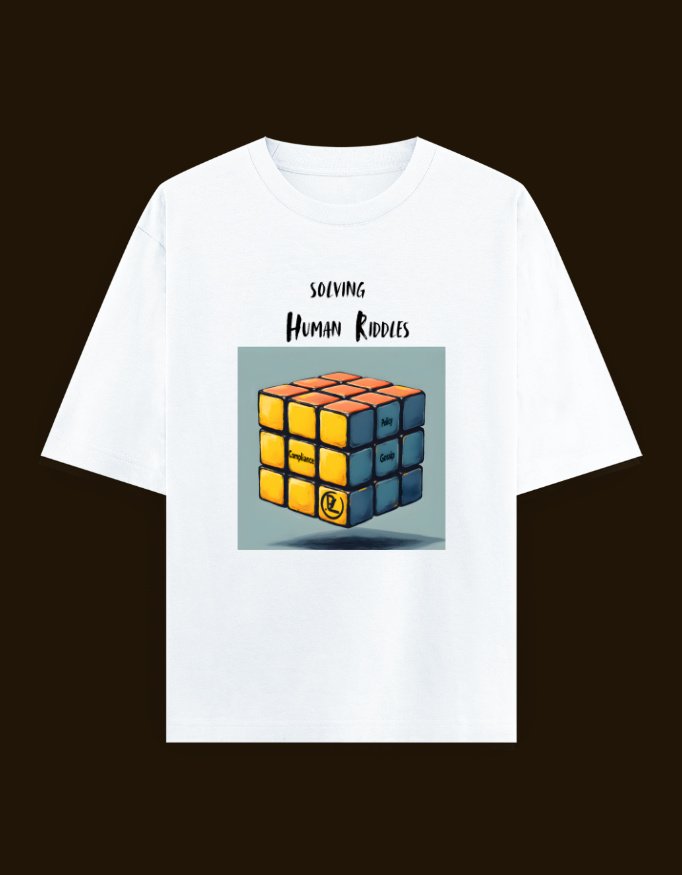 Unisex Oversized Classic Cotton T-Shirt for HR Professionals - "Solving Human Riddles"