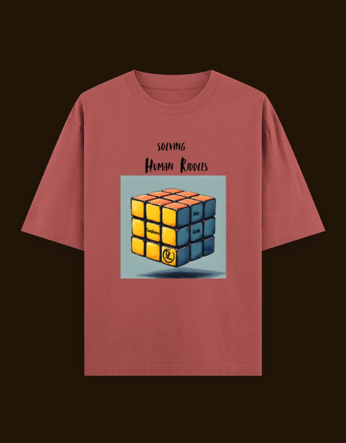 Unisex Oversized Classic Cotton T-Shirt for HR Professionals - "Solving Human Riddles" - Image 5