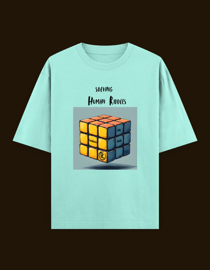 Unisex Oversized Classic Cotton T-Shirt for HR Professionals - "Solving Human Riddles" - Image 4