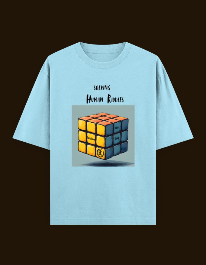 Unisex Oversized Classic Cotton T-Shirt for HR Professionals - "Solving Human Riddles" - Image 3